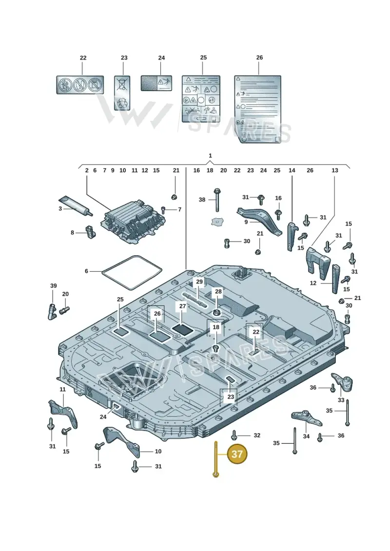 N91269701 — Audi E-tron (2020-2023) diagram 4kc915520, position 37