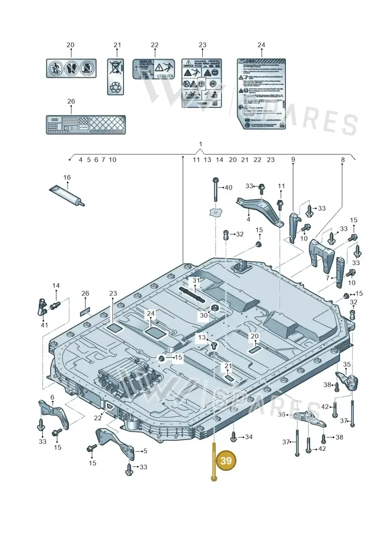 N91269701 — Audi Q8 e-tron (2018-2025) diagram 586915510, position 39