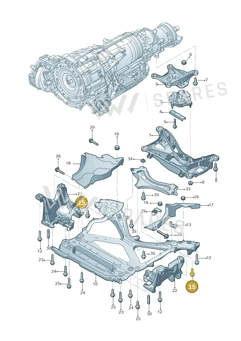 N91270501 — Audi A6 L 2.0 (2018-) diagram 577399700, position 15