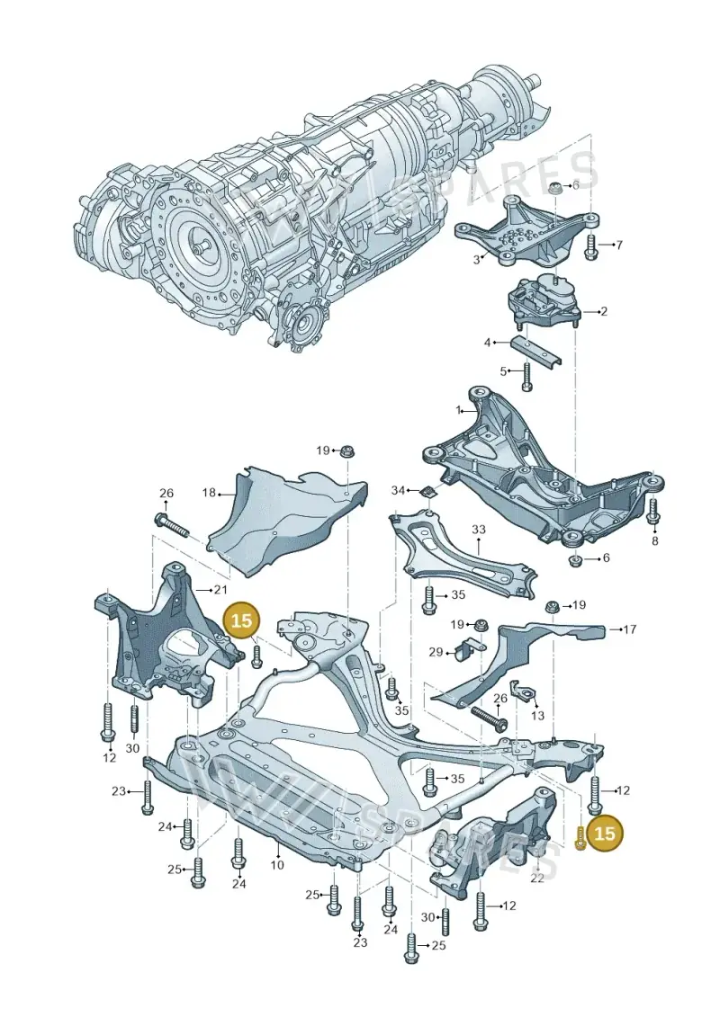 N91270501 — Audi A6 (2018-2025) diagram 896399700, position 15