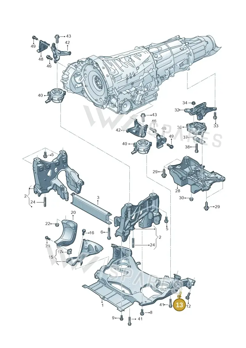 N91273601 — Audi A8 (2017-2025) diagram 838399400, position 13