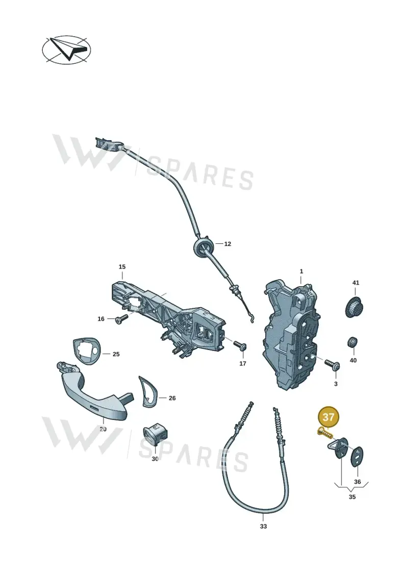 N91277801 — Volkswagen Passat estate (2023-) diagram 3j0837000, position 37