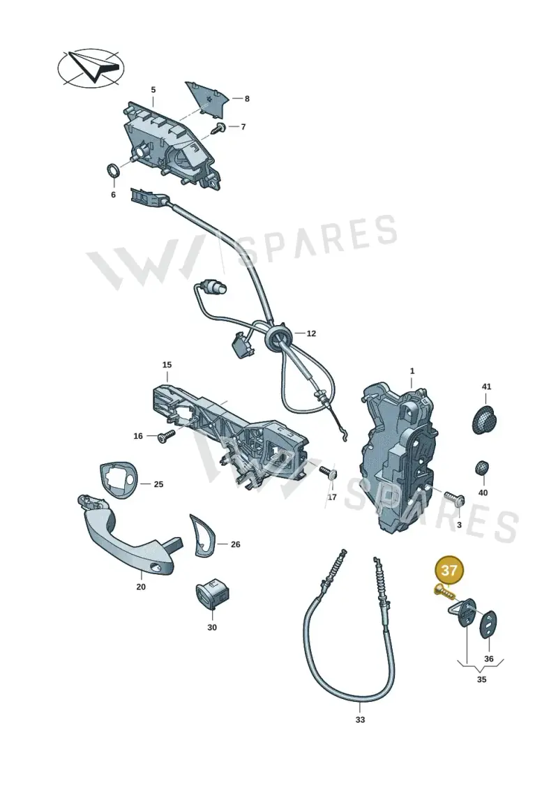 N91277801 — Volkswagen Multivan (2021-) diagram 5h0837000, position 37