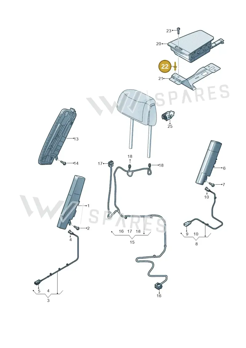 N91278101 — Audi A8 (2017-2025) diagram 838880020, position 22