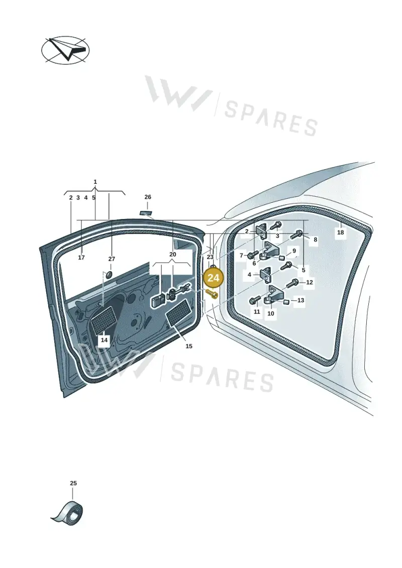 N91278801 — Volkswagen Passat estate (2023-) diagram 3j0831000, position 24