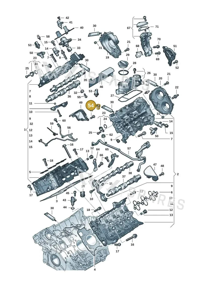 N91304001 — Audi A5 Limousine (2024-2025) diagram 849103331, position 54