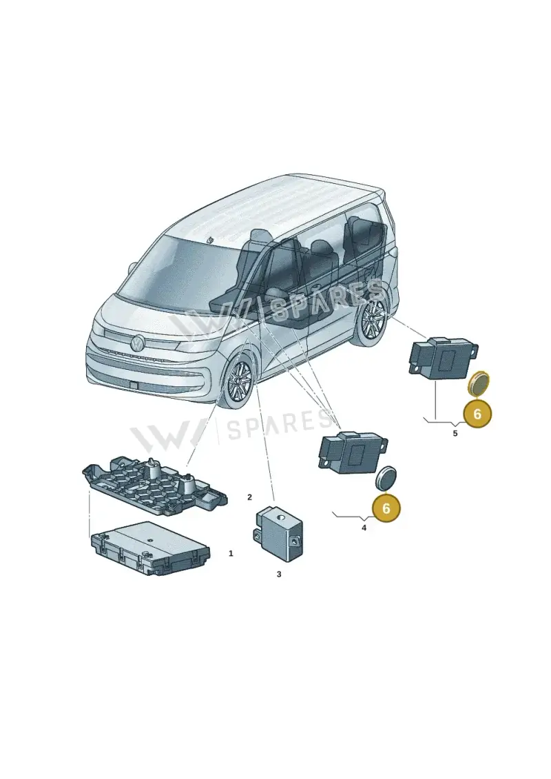 N91304601 — Volkswagen Multivan (2021-2025) diagram 7t0959060, position 6