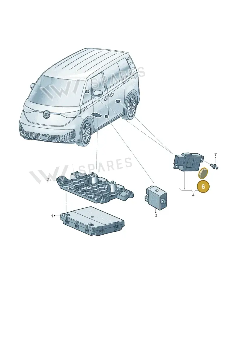 N91304601 — Volkswagen ID. Buzz (2022-2025) diagram 15a959060, position 6
