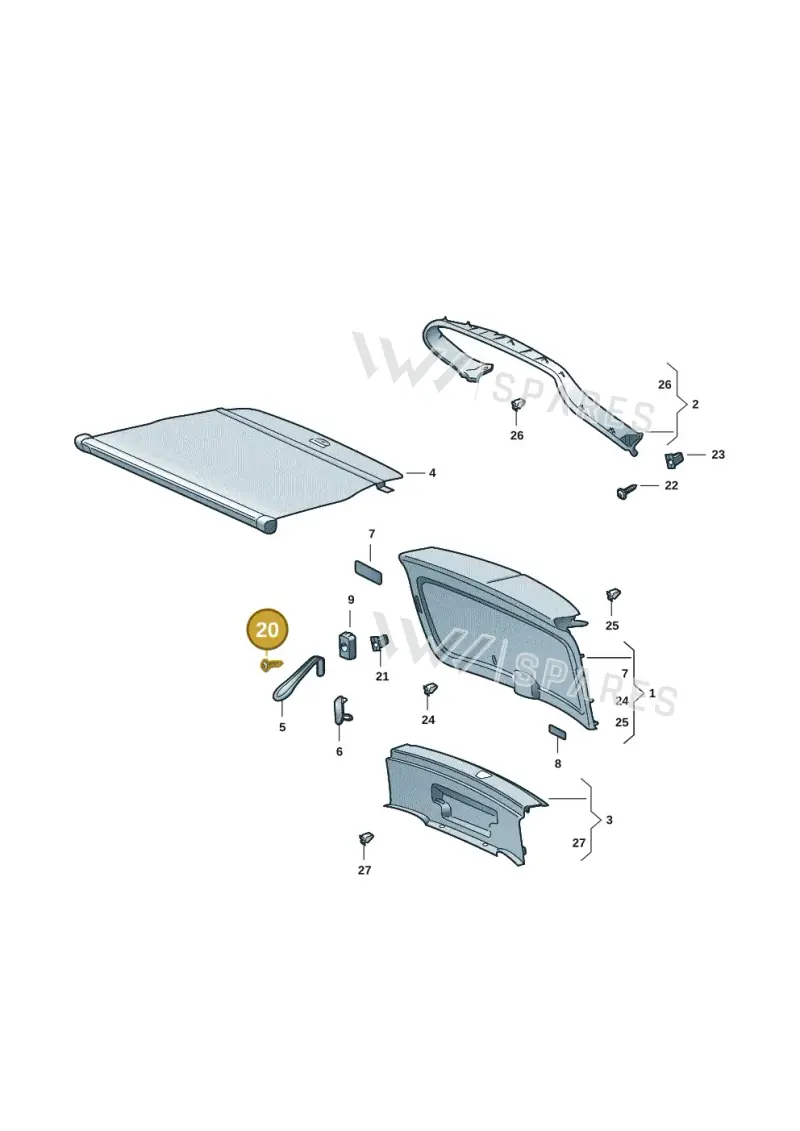N91307301 — Skoda Kodiaq (2024-2024) diagram 57h867090, position 20