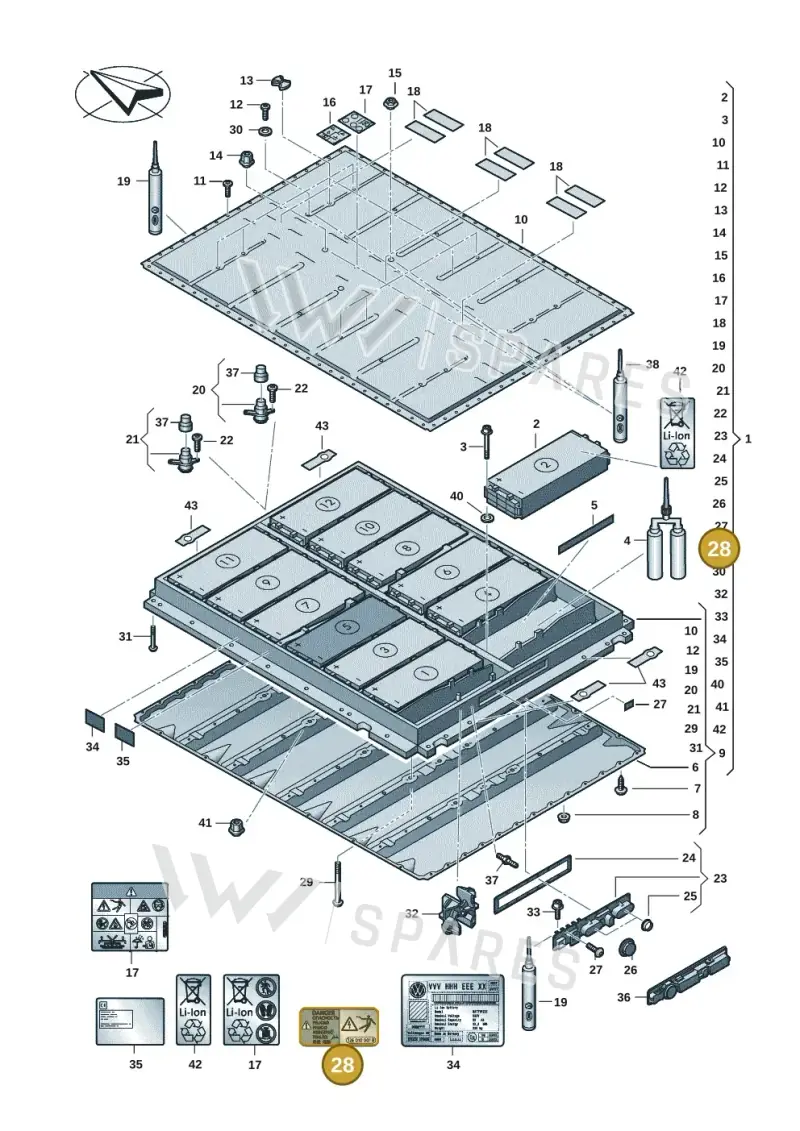 N91313201 — Volkswagen ID.4 Pro (2020-2023) diagram 082915052, position 28