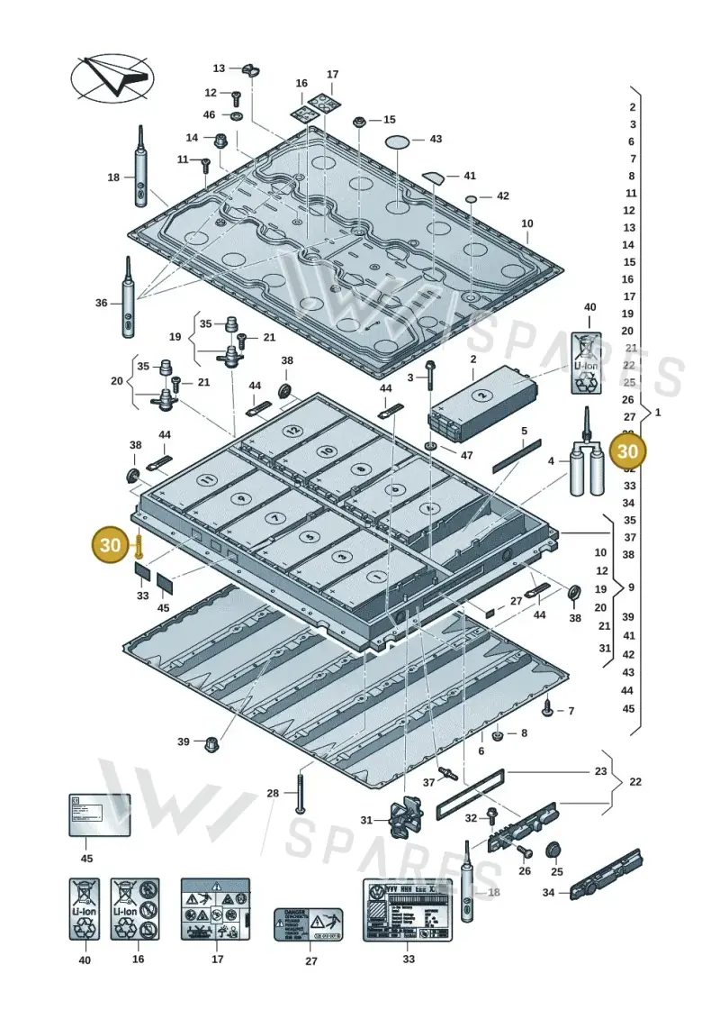 N91314301 — Volkswagen ID.7 Limousine Pro (2023-) diagram 082915053, position 30