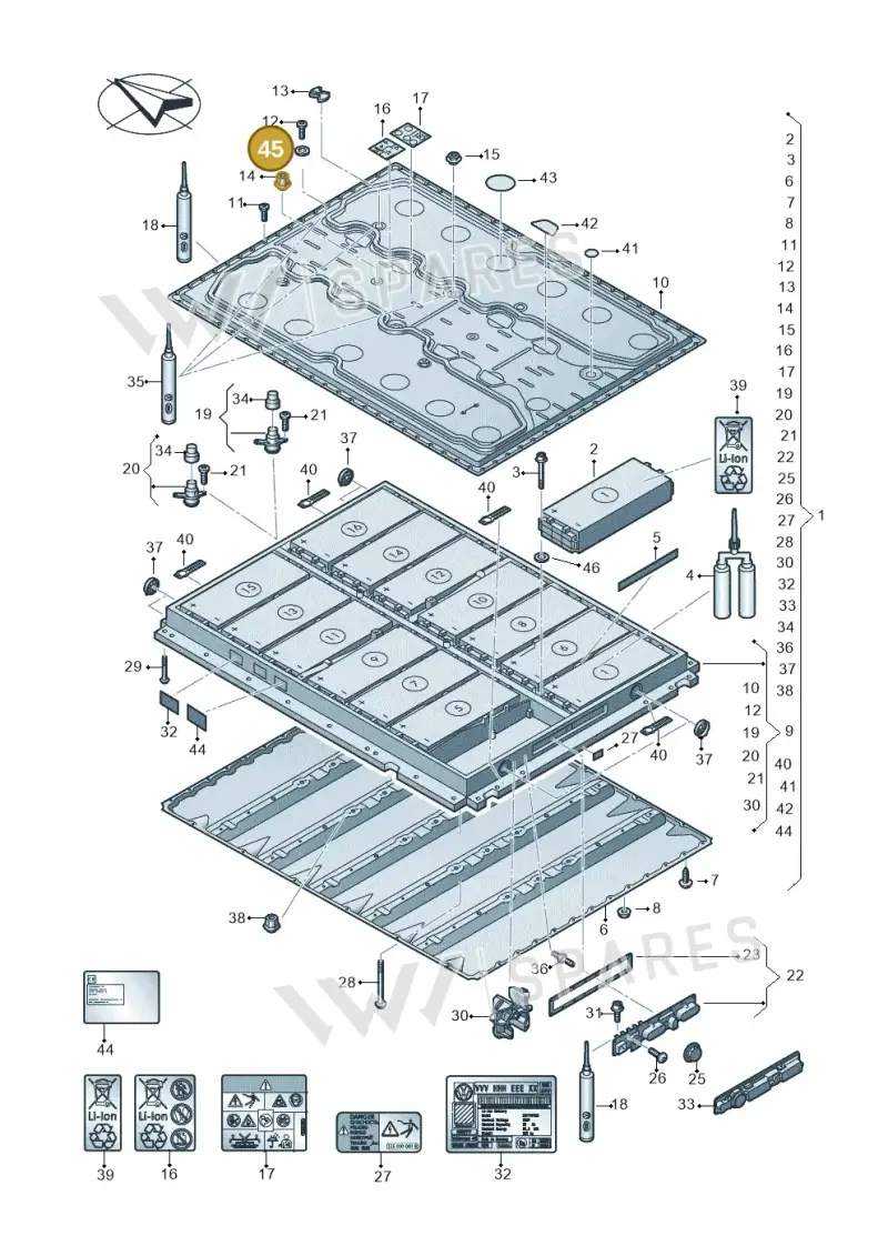 N91320201 — Volkswagen ID.7 Limousine Pro (2023-) diagram 091915050, position 45