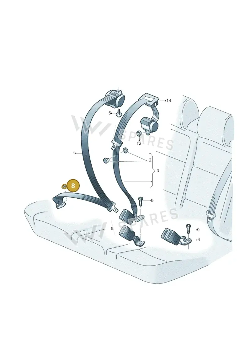 N98923403 — Volkswagen ID.4 Pro (2020-2023) diagram 10a857070, position 8