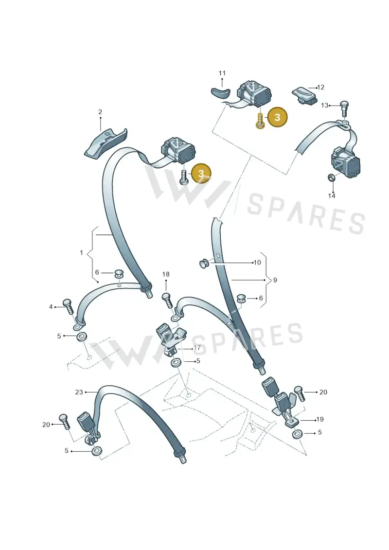 N98924102 — SEAT Exeo ST Reference (2008-2011) diagram 249857700, position 3