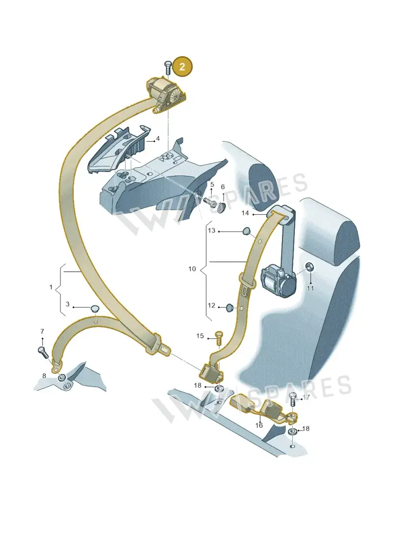N98924102 — Audi RS3 Sportback (2011-2012) diagram 412857700, position 2