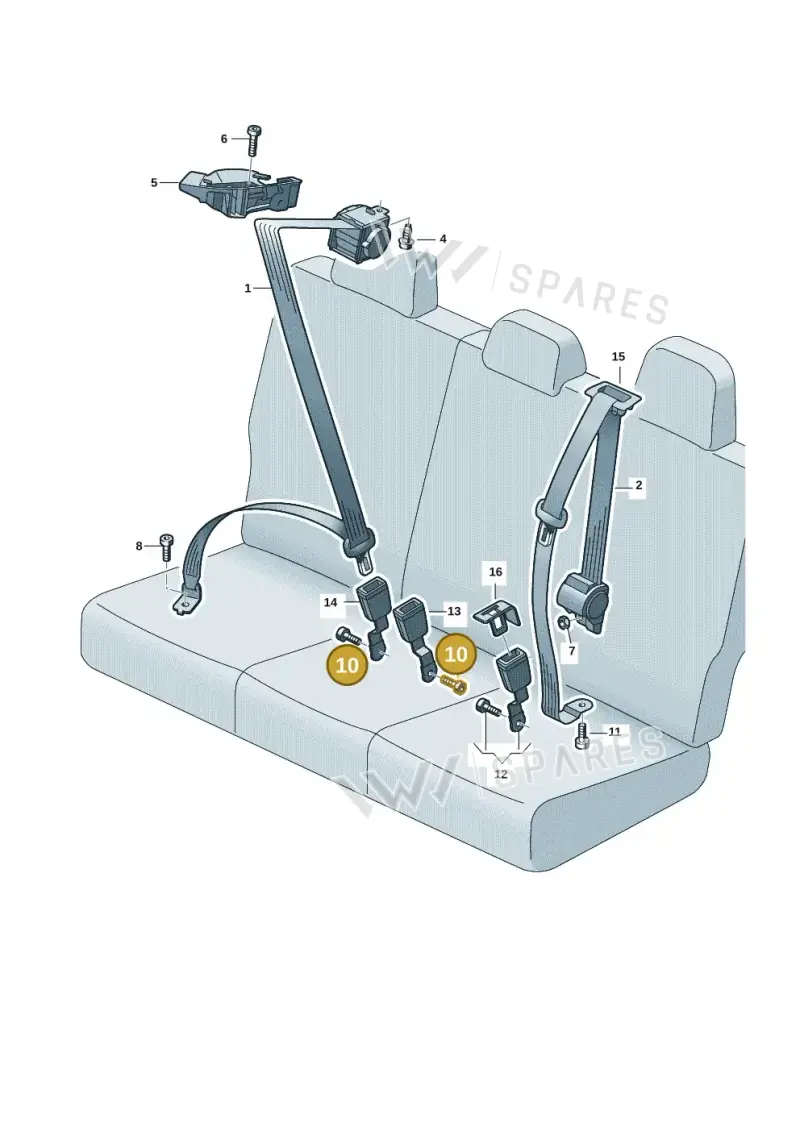 N98924701 — Volkswagen Atlas Cross Sport (2023-) diagram 3cm857070, position 10