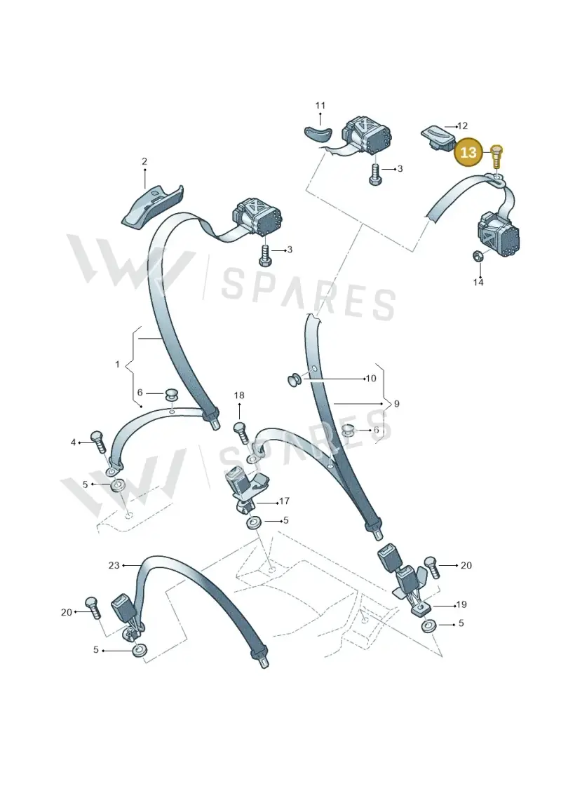 N98925601 — SEAT Exeo ST Reference (2008-2011) diagram 249857700, position 13