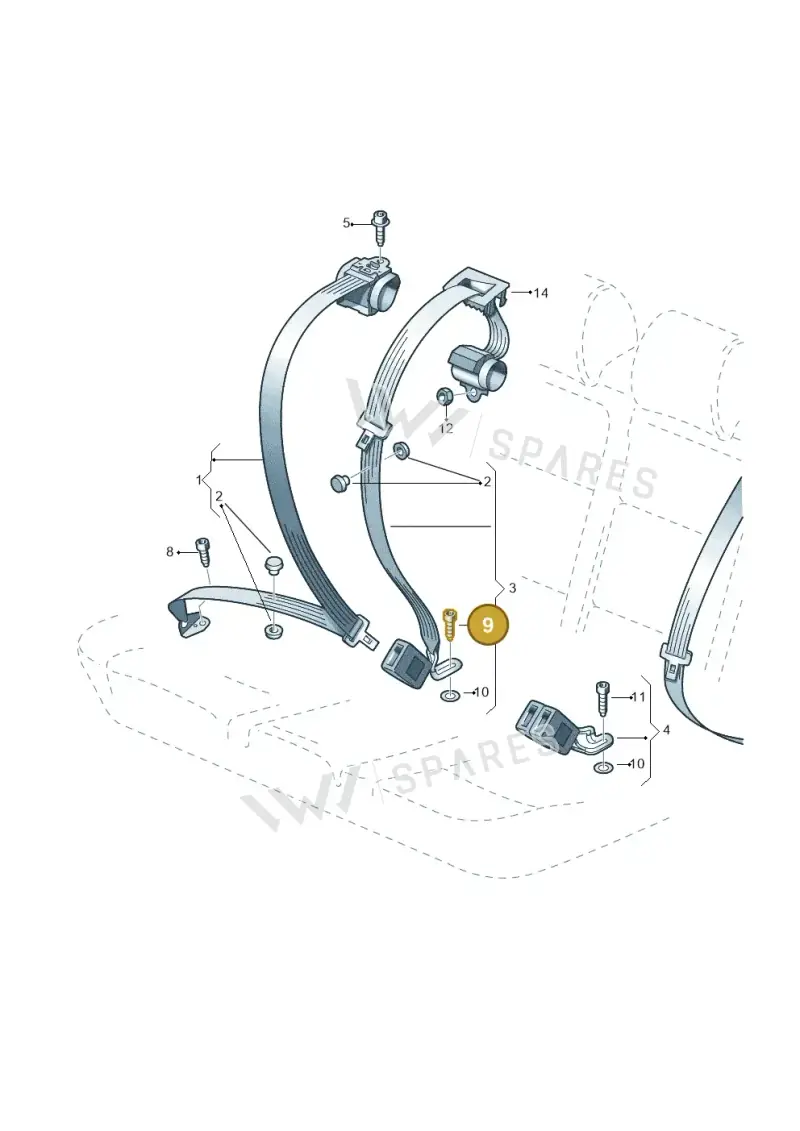 N98925801 — Volkswagen GOLF VARIANT           07> (2007-) diagram 420857700, position 9