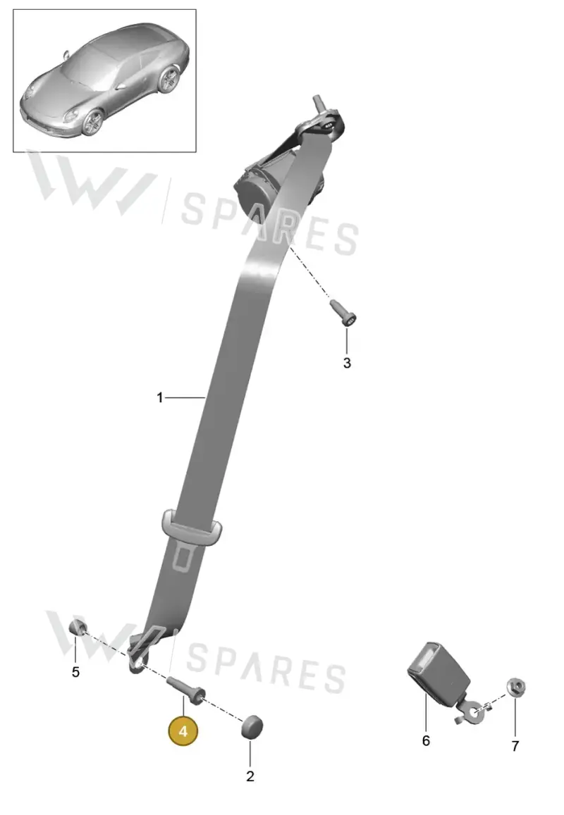 N98925801 — Porsche 991 Carrera 4 (2011-2016) diagram p38812005, position 4