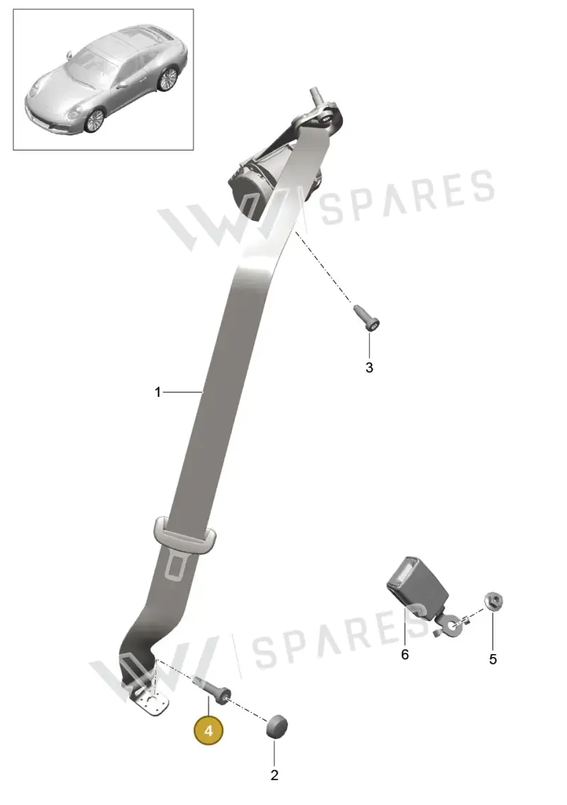N98925801 — Porsche 911 (2016-2019) diagram p47812005, position 4