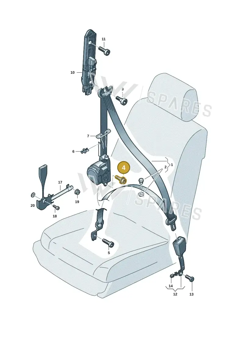 N98926001 — Volkswagen Taigo (2021-2024) diagram 837857601, position 4