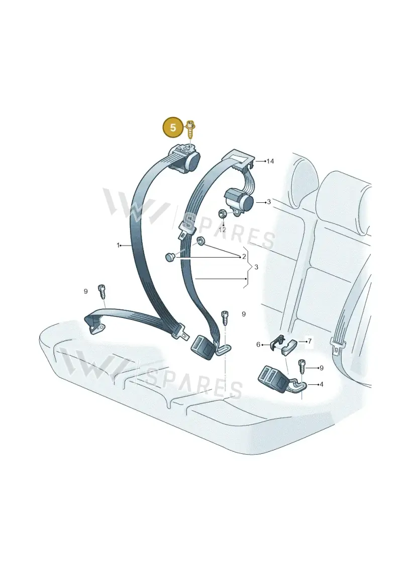 N98926001 — Volkswagen Taigo (2021-2024) diagram 837857700, position 5