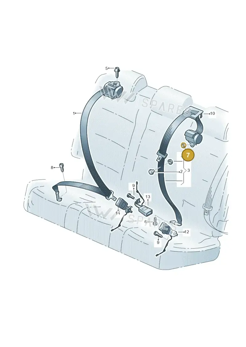 N98991001 — Volkswagen Tiguan 2.0 (2023-) diagram 884857700, position 7