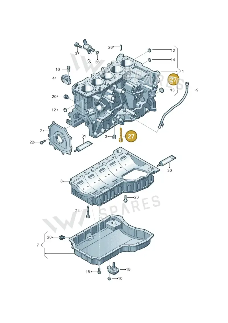 WHT000007A — Audi RS3 Sportback (2015-2016) diagram 676103100, position 27