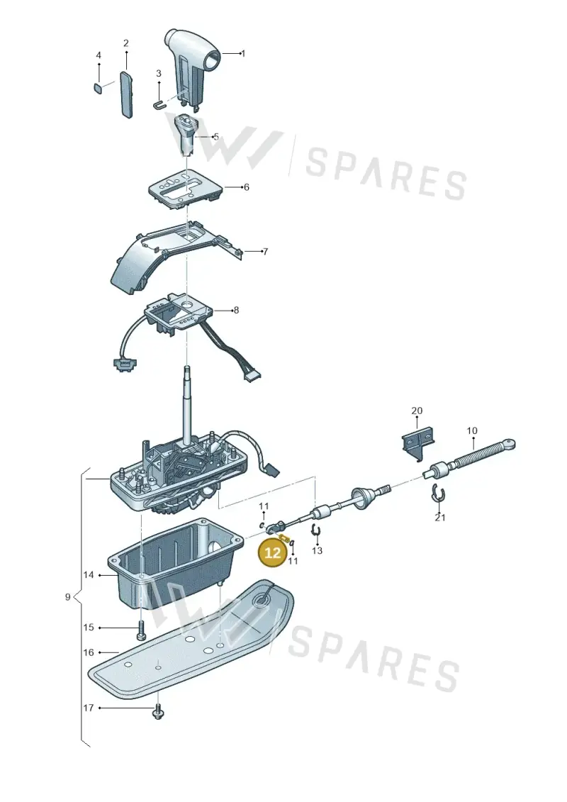 WHT000126 — Volkswagen Phaeton 4motion (2010-2016) diagram 258713150, position 12