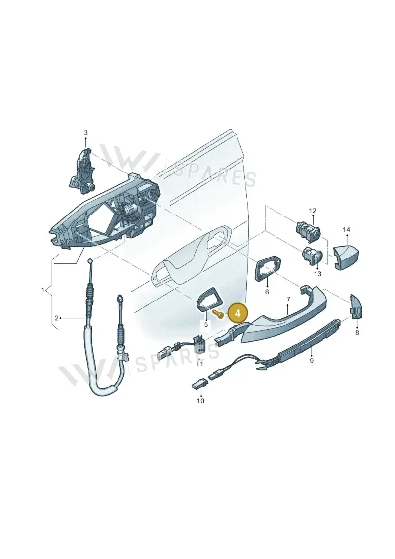 WHT000128 — Audi Q8 e-tron (2018-2025) diagram 586837000, position 4