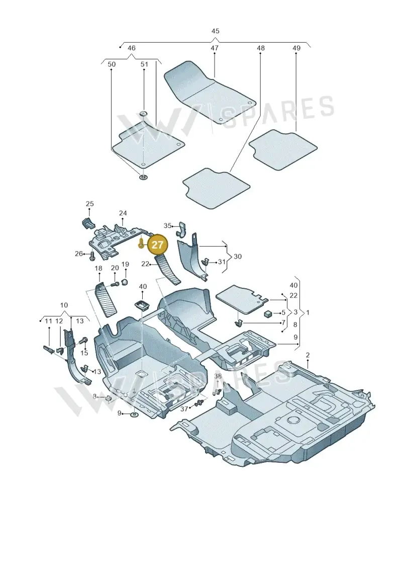 WHT000155 — Volkswagen Touareg (2017-2023) diagram 439863000, position 27