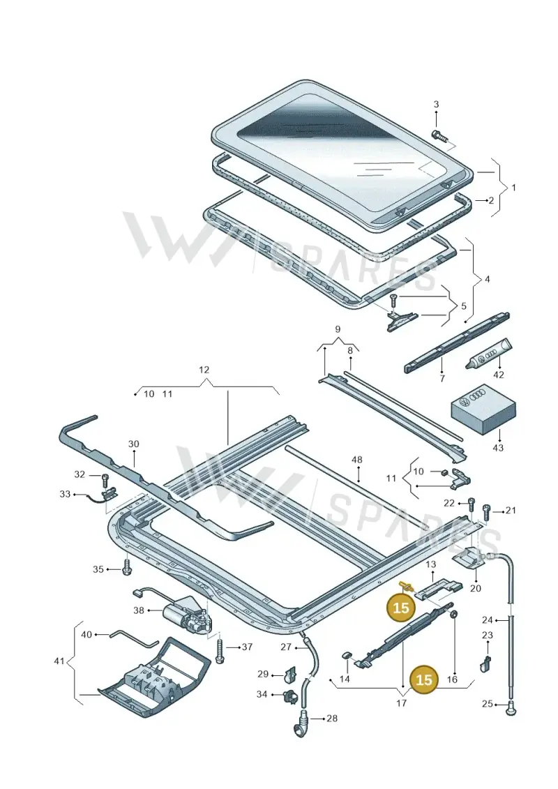 WHT000162 — Volkswagen Caravelle (2015-2019) diagram 410877000, position 15