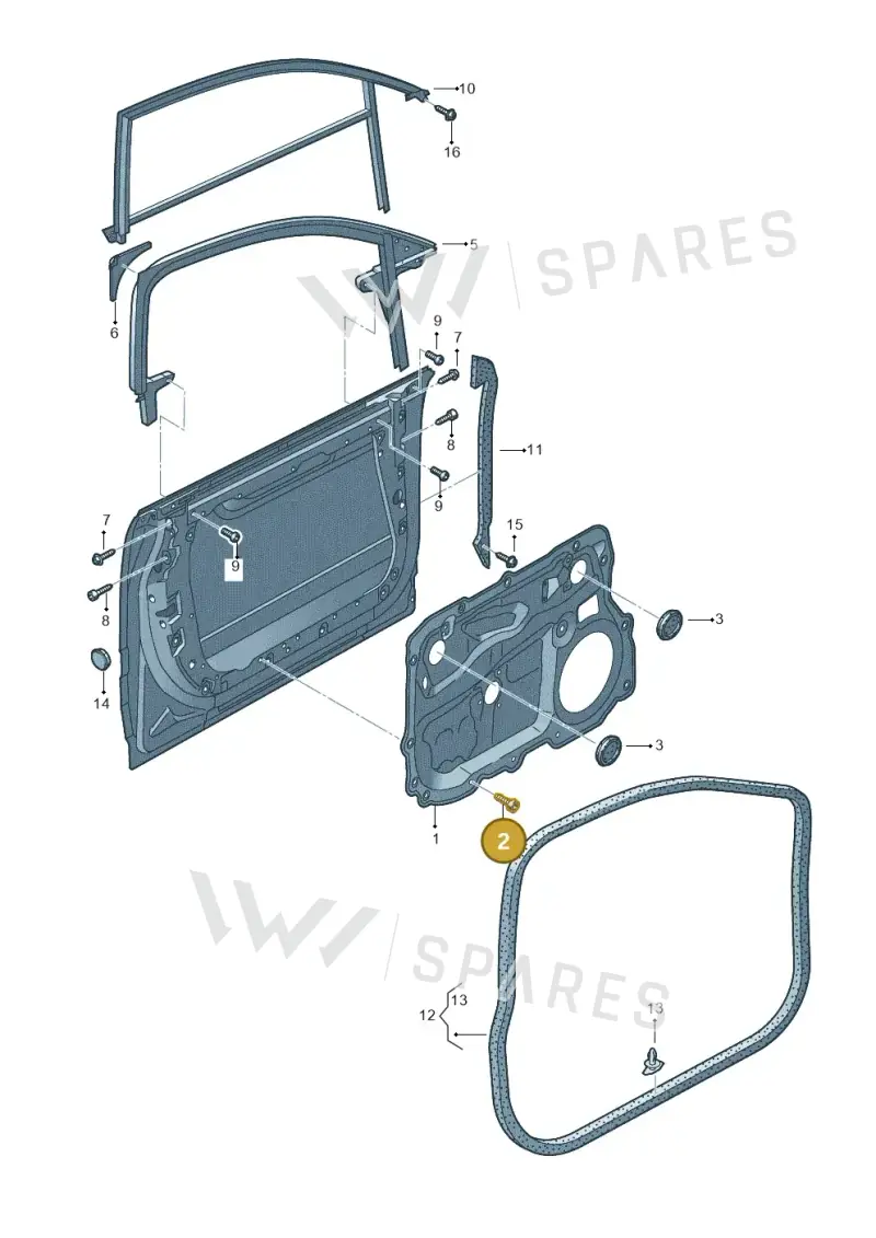 WHT000169A — Audi A8/S8/qu. lang    08> (2007-) diagram 291837400, position 2