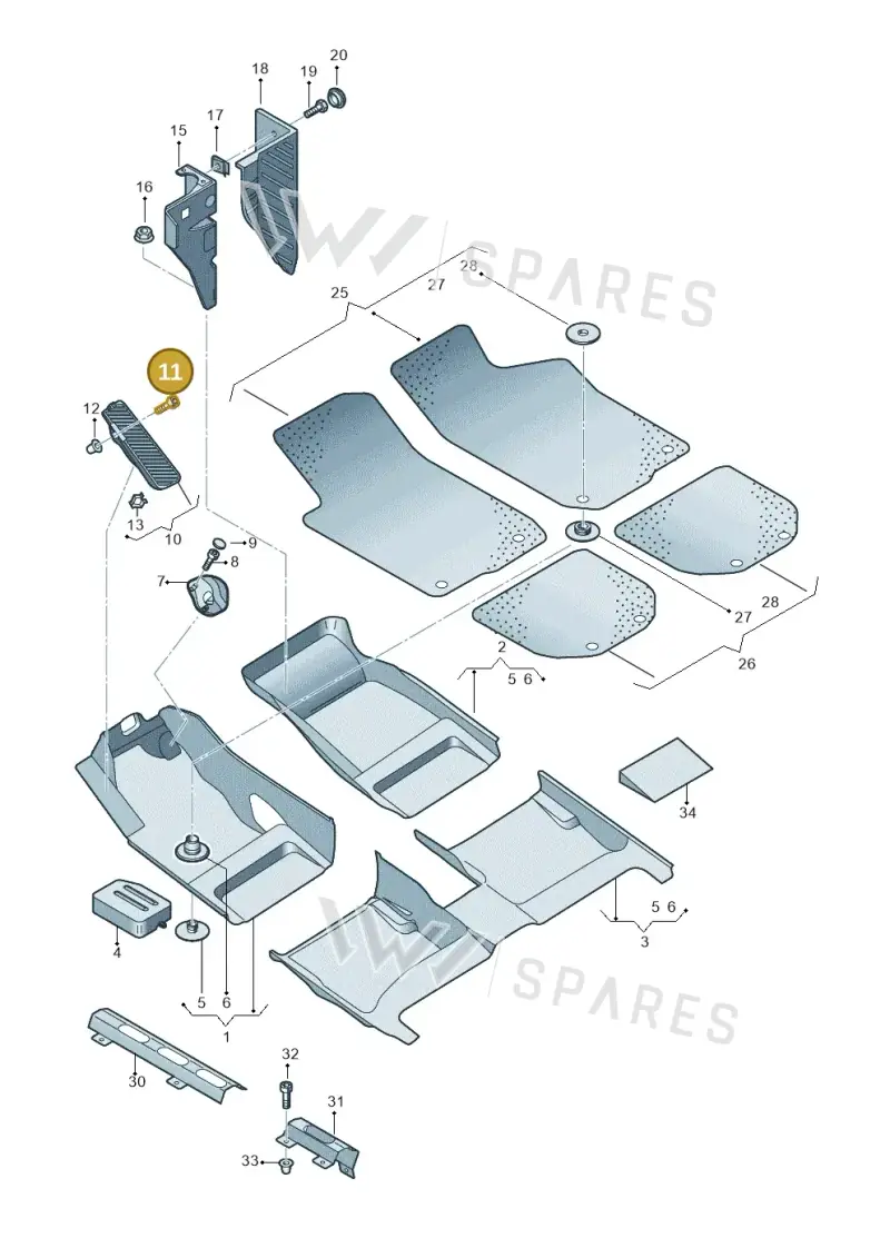 WHT000169A — Audi A8/S8/qu. lang    08> (2007-) diagram 291863000, position 11