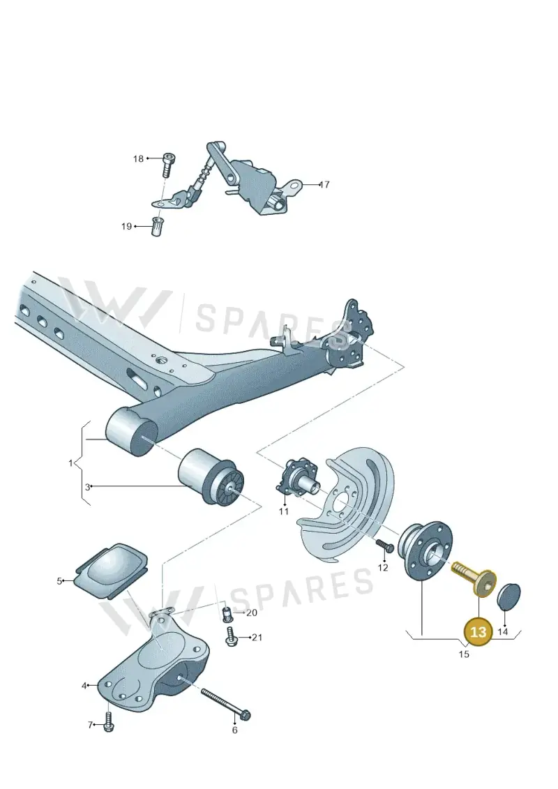 WHT000229A — Volkswagen Golf Estate (2013-2017) diagram 746500200, position 13