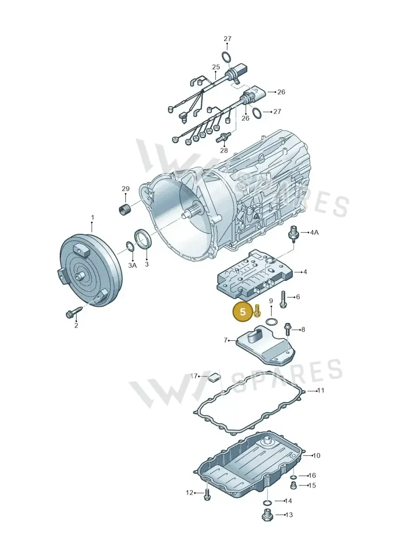 WHT000324 — Volkswagen 7L6 platform diagram 274321600, position 5