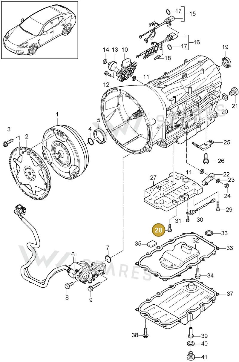 WHT000324 — Porsche Panamera (2009-2016) diagram p35320020, position 28