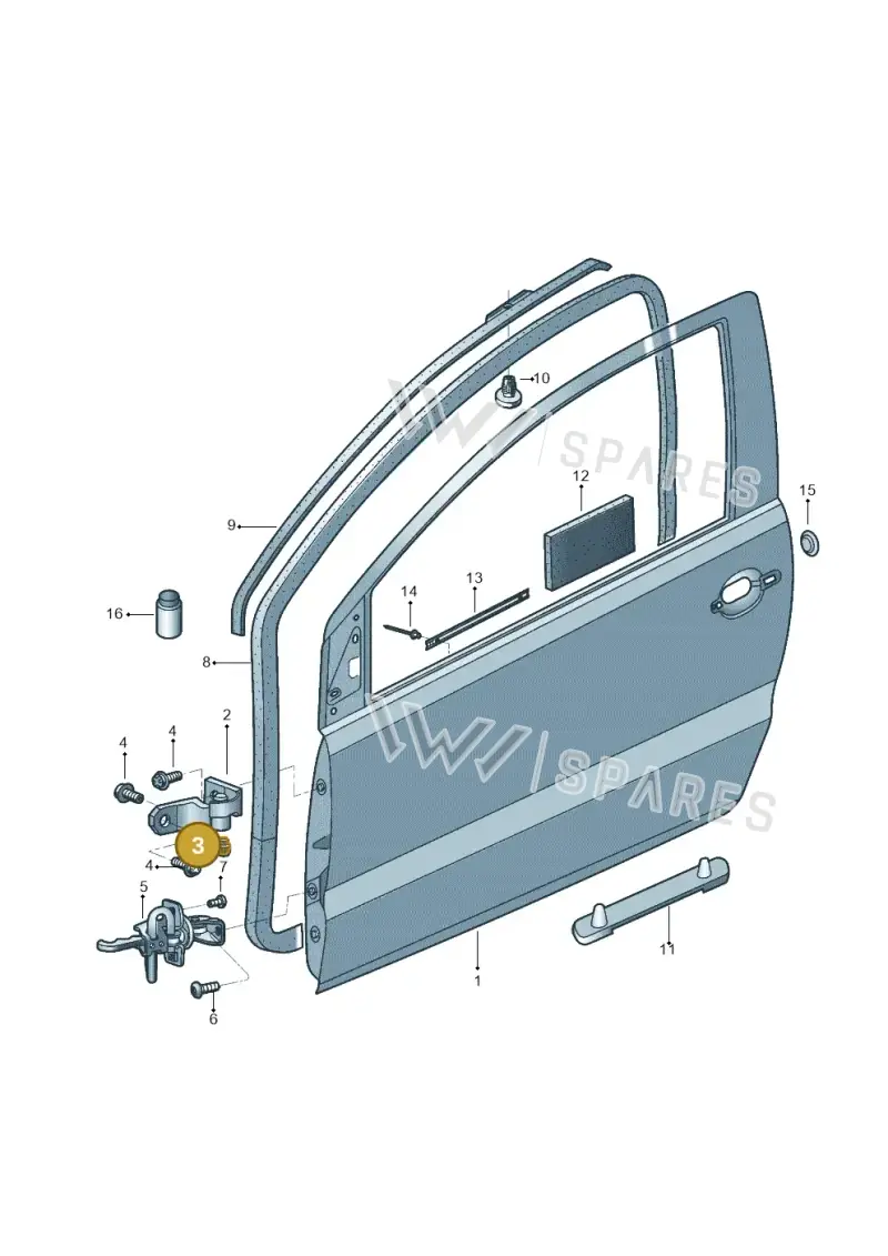 WHT000328 — Volkswagen FOX                  M.05> (2005-) diagram 357831100, position 3