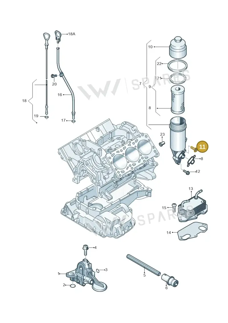 WHT000404A — Audi A7 Sportback (2014-2018) diagram 448115100, position 11