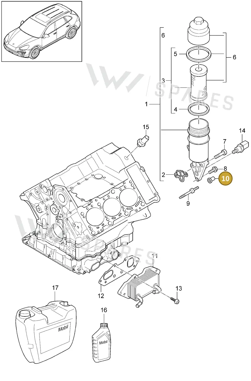 WHT000404A — Porsche Cayenne (2010-2018) diagram p37104080, position 10
