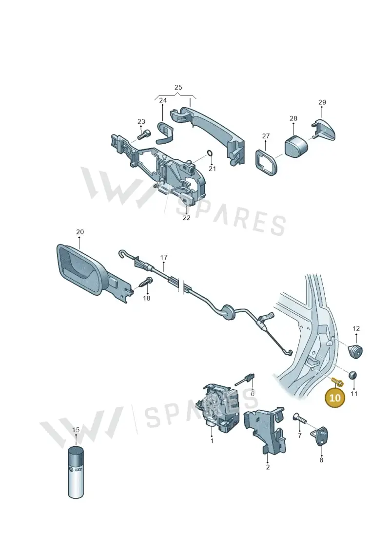 WHT000439 — Volkswagen Jetta variant (2009-2014) diagram 420839000, position 10