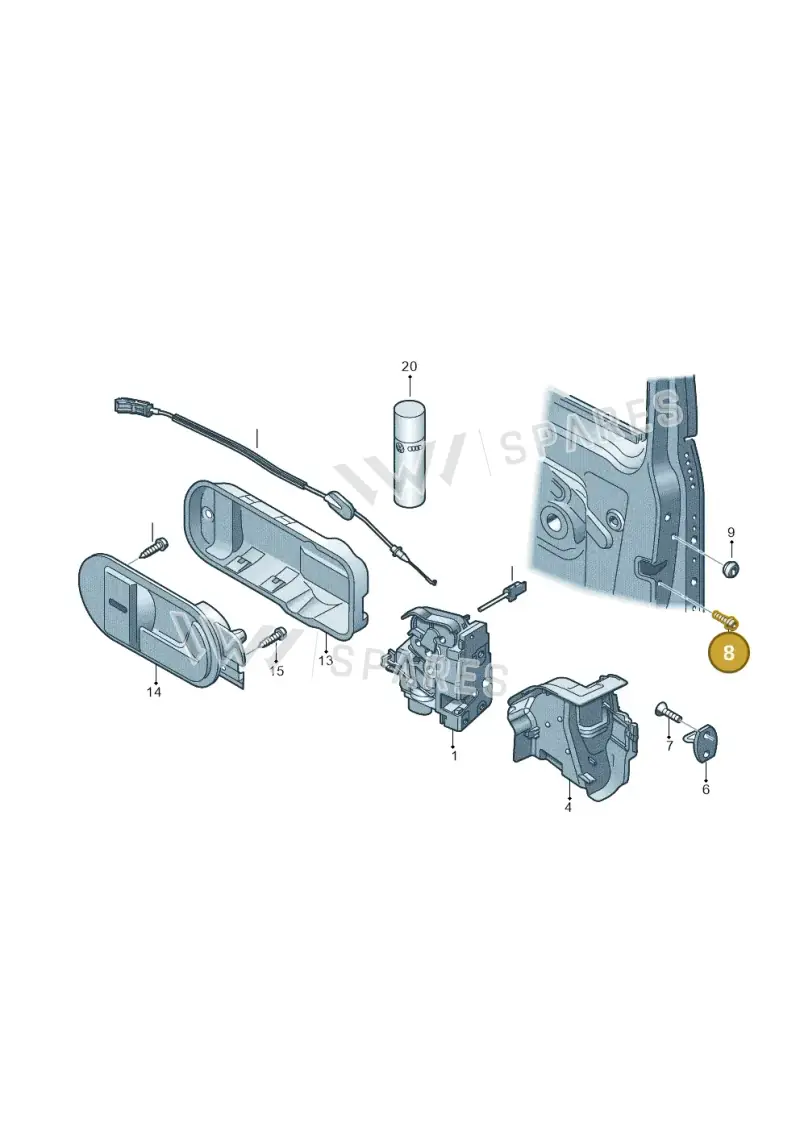 WHT000439 — Volkswagen Golf Plus 1.6 (2009-2011) diagram 459837000, position 8