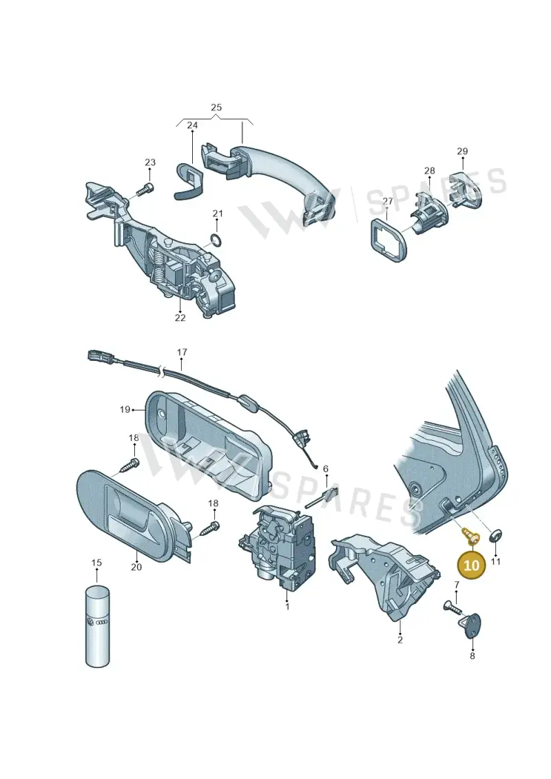 WHT000439 — Volkswagen Golf Plus (2011-2014) diagram 459839000, position 10