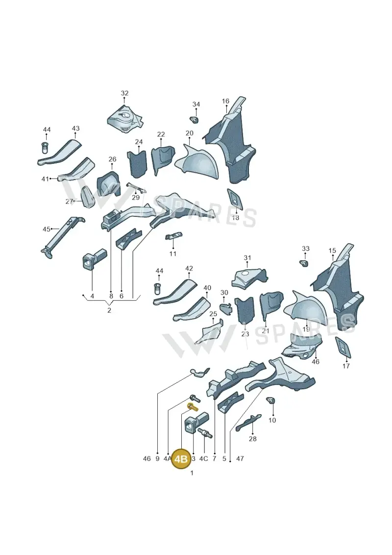 WHT000439A — Audi TTRS Plus Coupe (2009-2014) diagram 609803000, position 4B