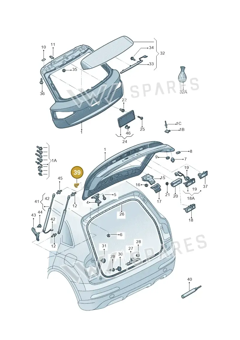 WHT000439A — Audi Q3 quattro 2.0 (2016-2019) diagram 895827000, position 39