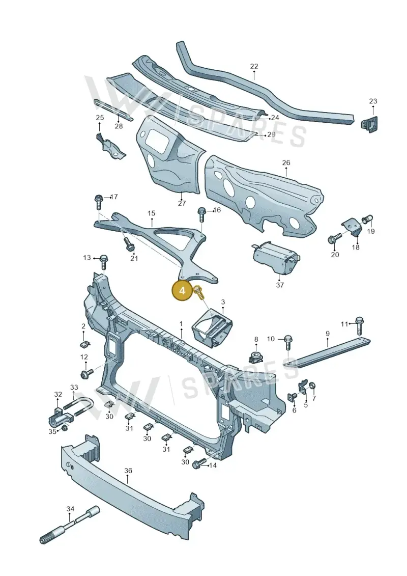 WHT000439 — Audi A8 (2013-2018) diagram 696805000, position 4