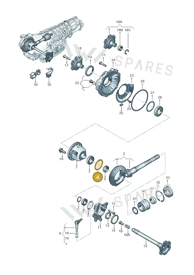 WHT000483C — Volkswagen Phaeton 4motion (2010-2016) diagram 218409570, position 4