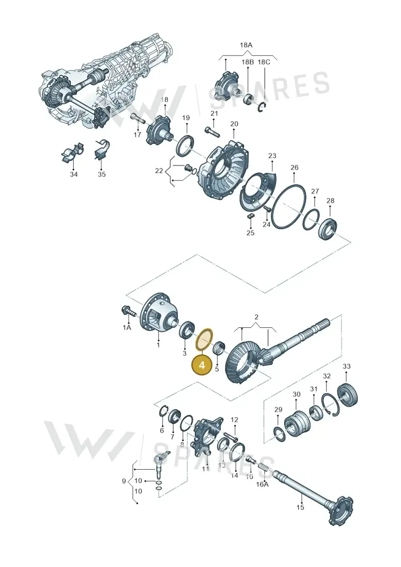 WHT000483E — Volkswagen Phaeton 4motion (2010-2016) diagram 218409570, position 4