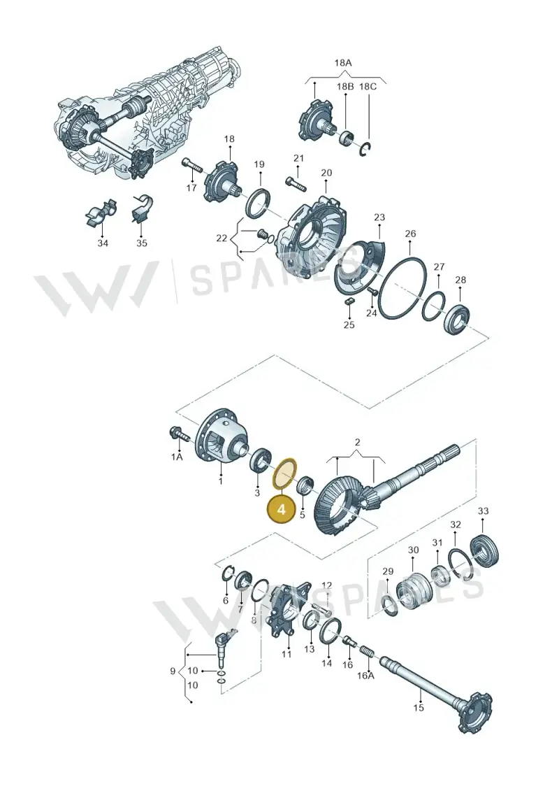 WHT000483L — Volkswagen Phaeton 4motion (2010-2016) diagram 218409570, position 4