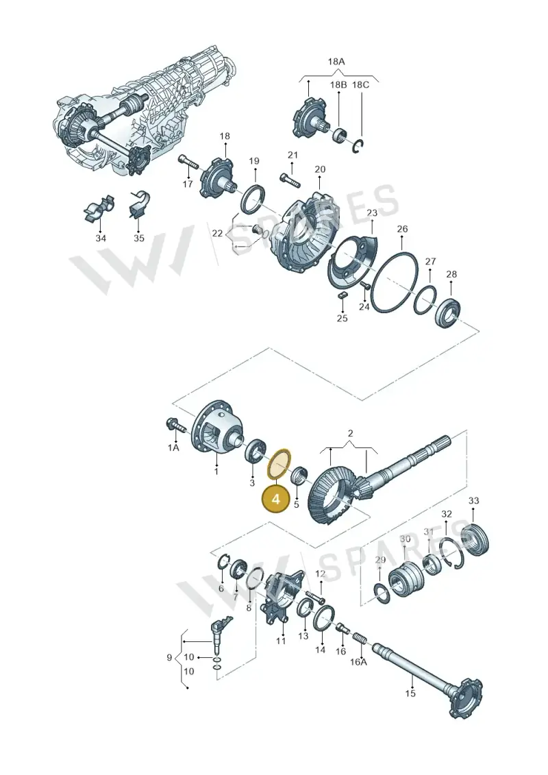 WHT000483 — Volkswagen Phaeton 4motion (2010-2016) diagram 218409570, position 4